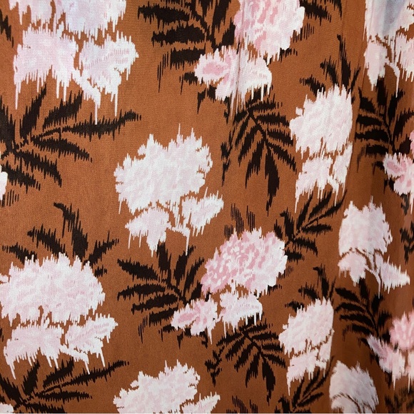 GANNI Monette Georgette Midi Cold Shoulder Floral Dress - Picture 5 of 12